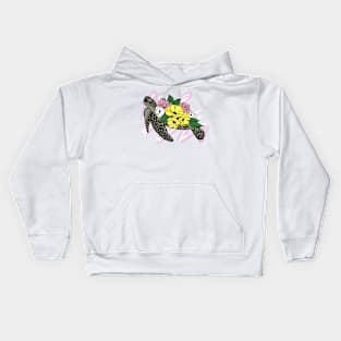 Floral Turtle Kids Hoodie